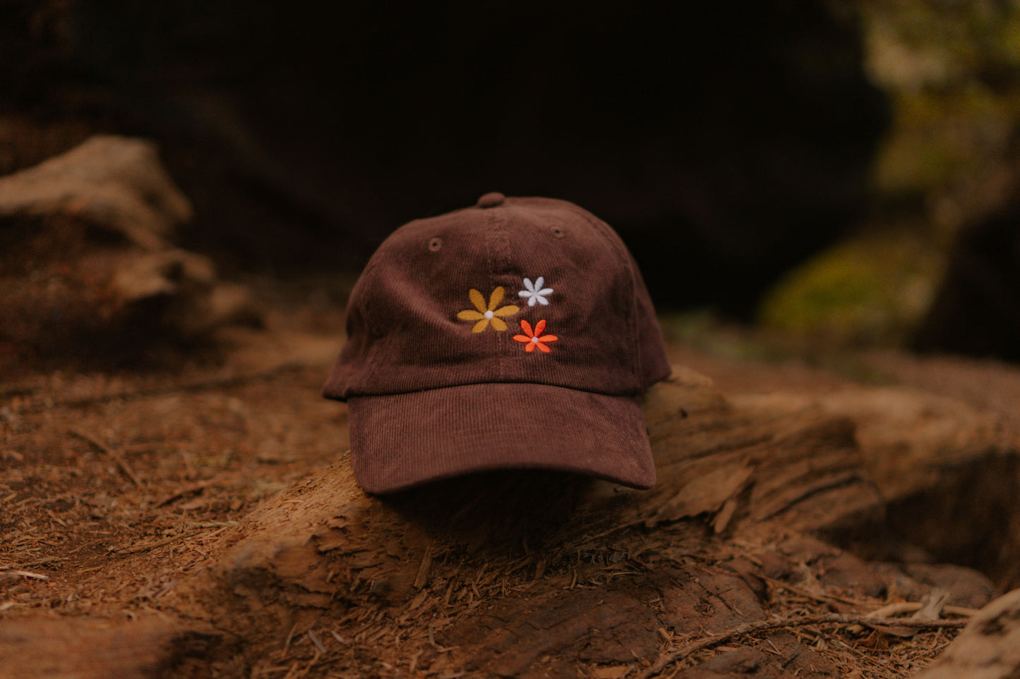 Vintage Floral Corduroy Hat - Wander Trails