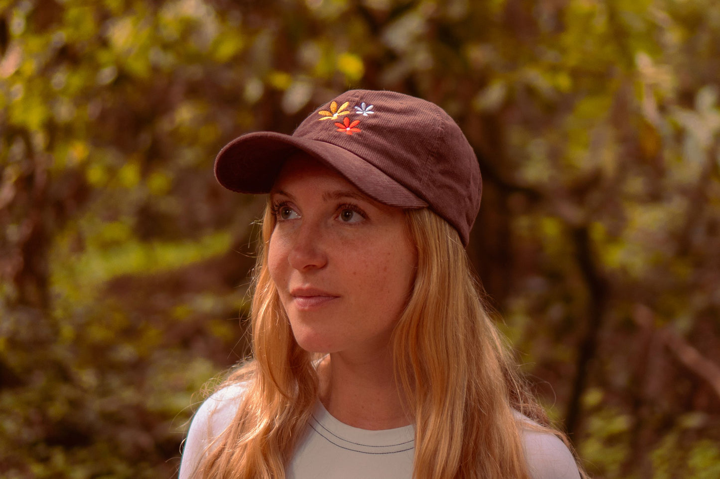 Vintage Floral Corduroy Hat - Wander Trails