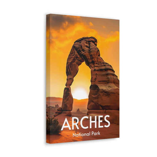 Arches National Park Canvas, Delicate Arch at sunset