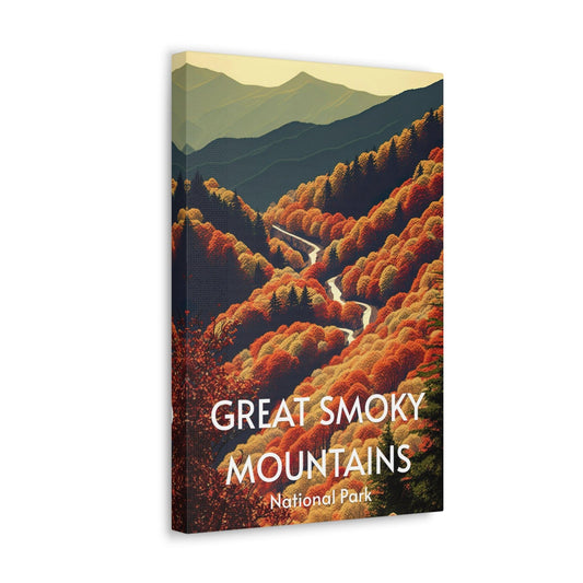 Great Smoky Mountains Print, Fall foliage in the Smoky Mountains
