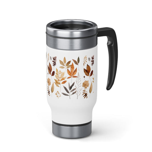 Autumn Ready Stainless Steel Travel Mug with Handle