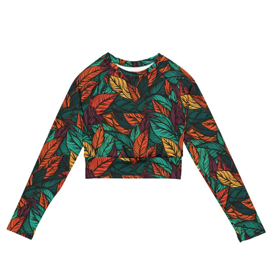 Fall vibes Recycled long-sleeve crop top - Wander Trails
