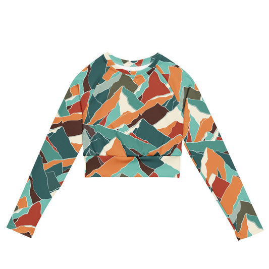 Recycled Mountain Camo crop top - Wander Trails