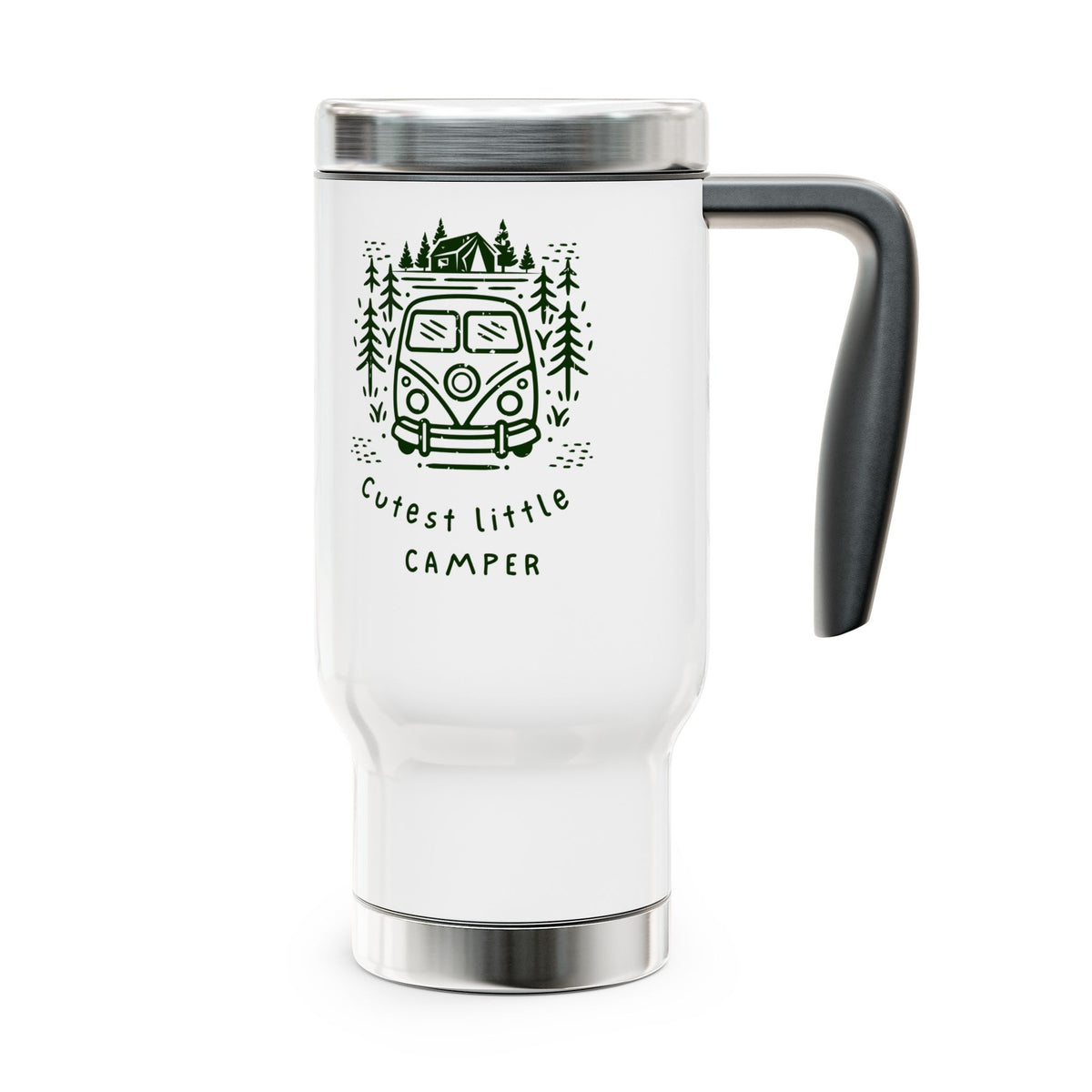 Cutest Little Camper Stainless Steel Travel Mug Handle