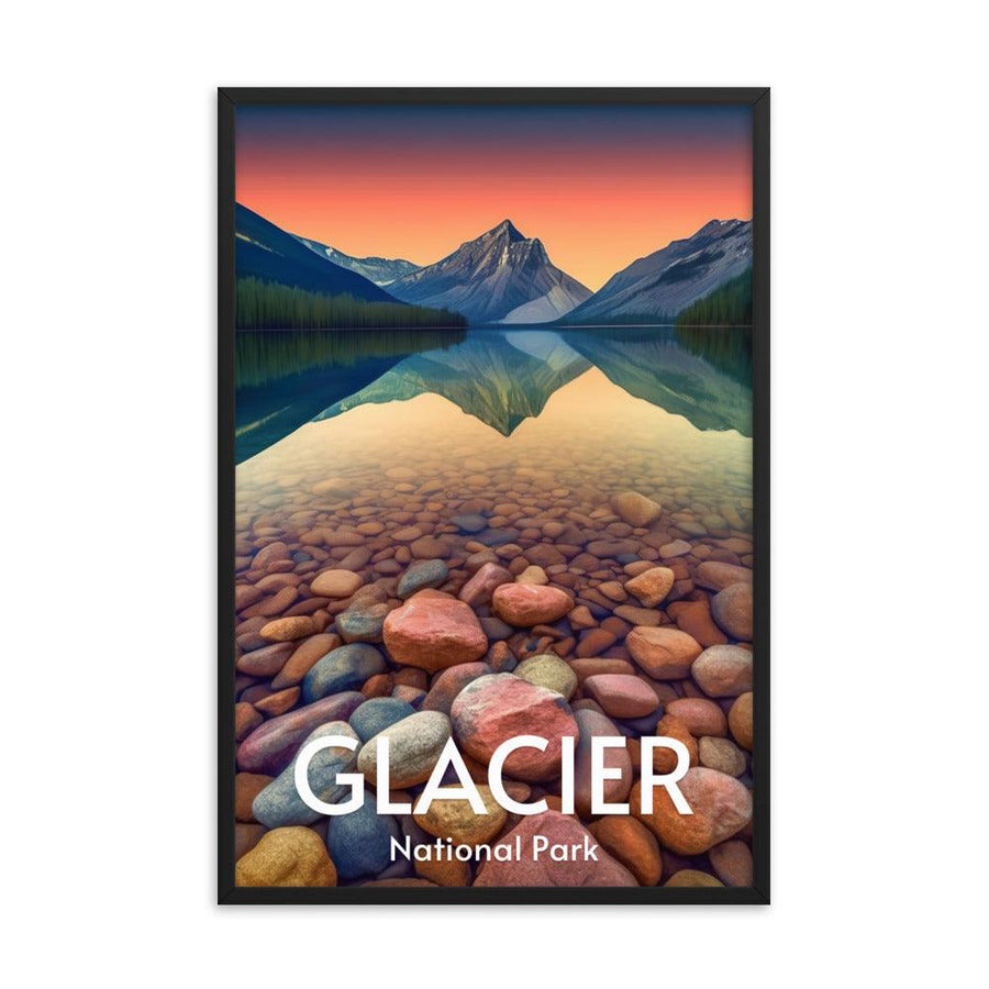 Glacier National Park framed poster