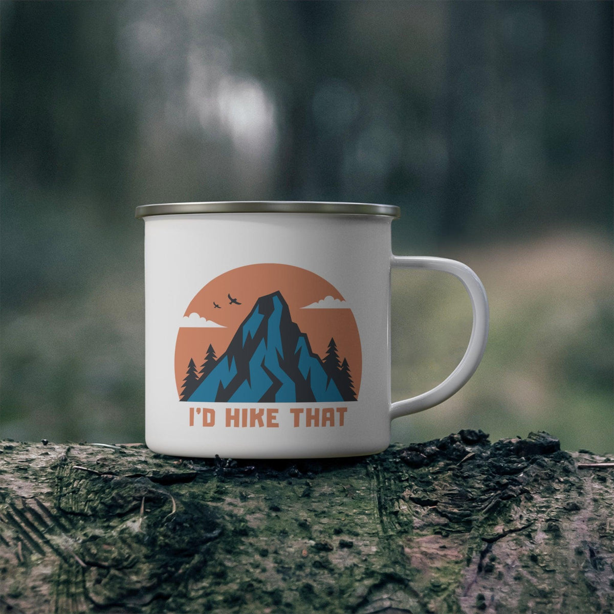 Id Hike That Enamel Camping Mug