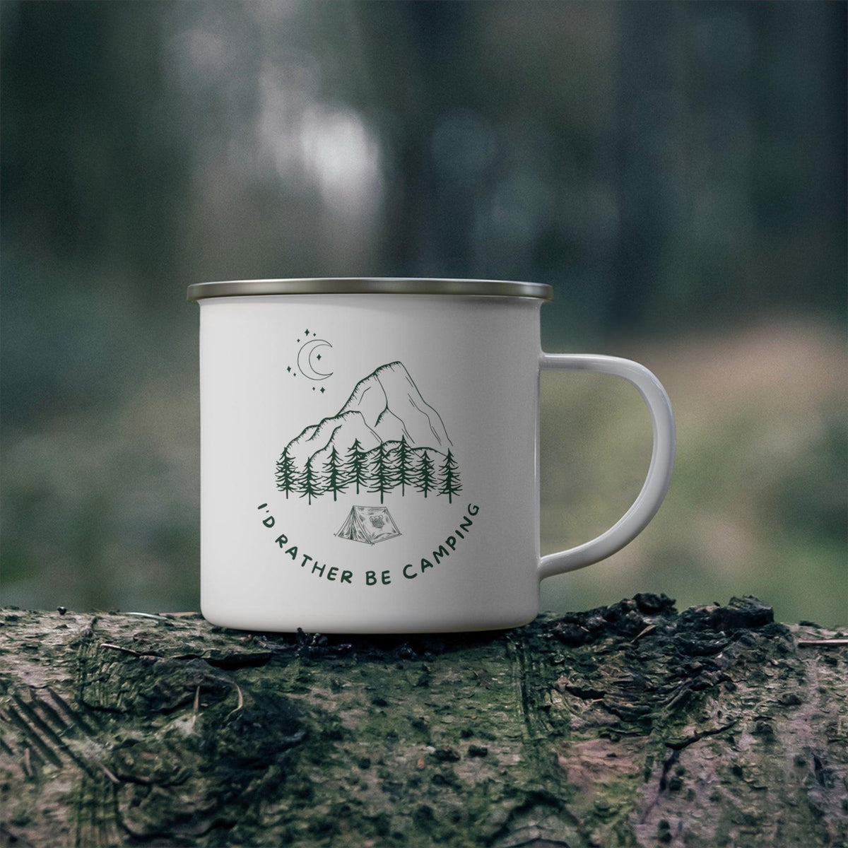 Id rather be Camping Enamel Camping Mug