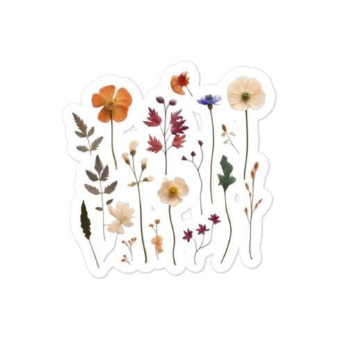 Pressed Wildflowers sticker - Wander Trails
