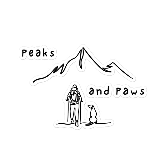 Peaks and Paws stickers