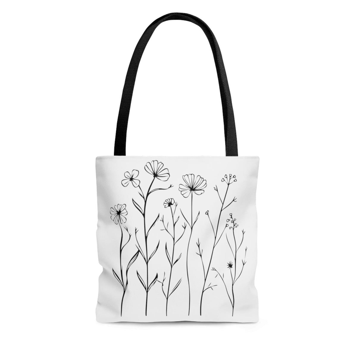 Minimalist Flowers Tote Bag