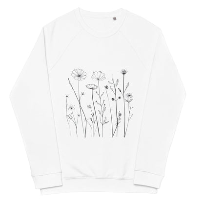 Minimalist Flowers Unisex organic sweatshirt - Wander Trails