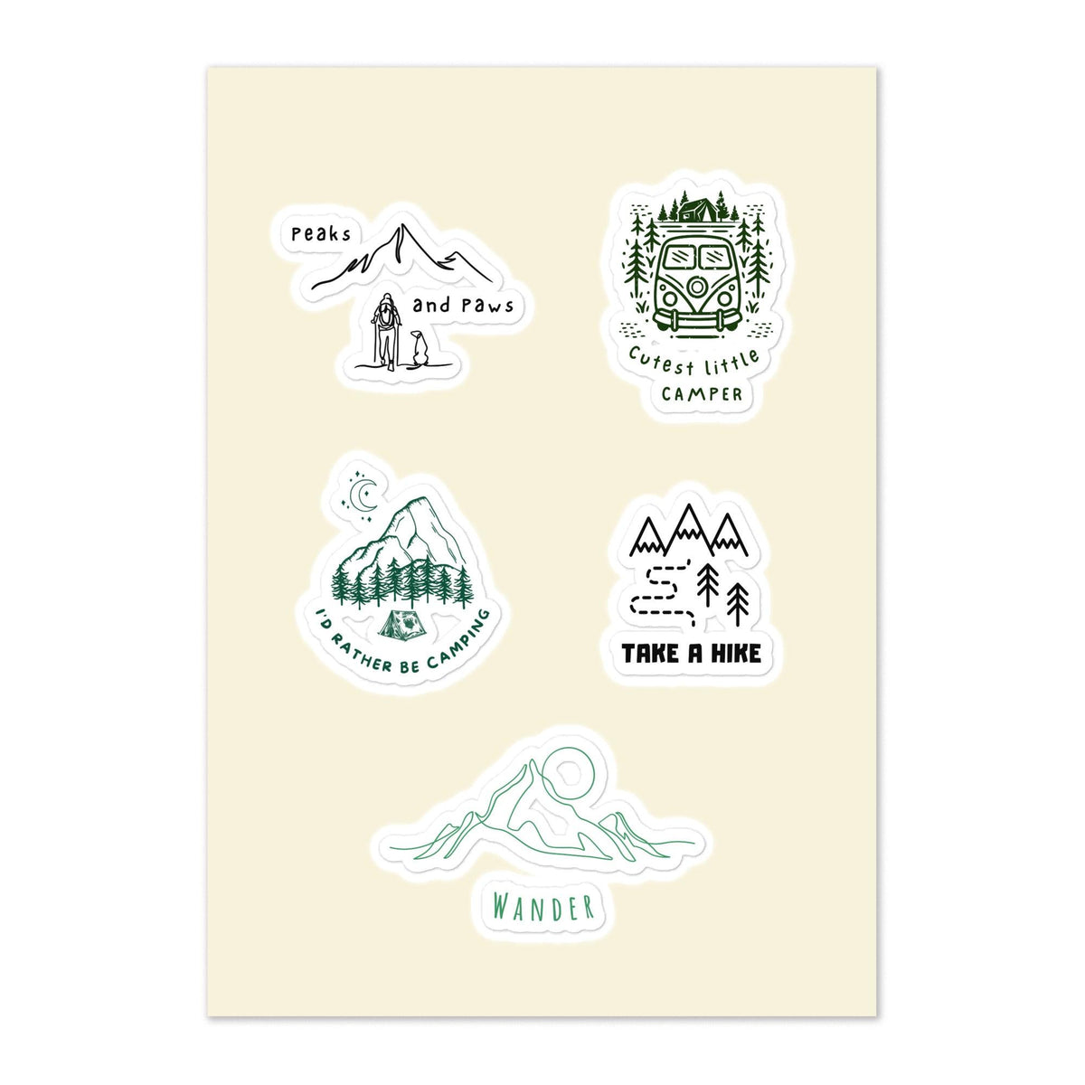 Minimalist Sticker sheet