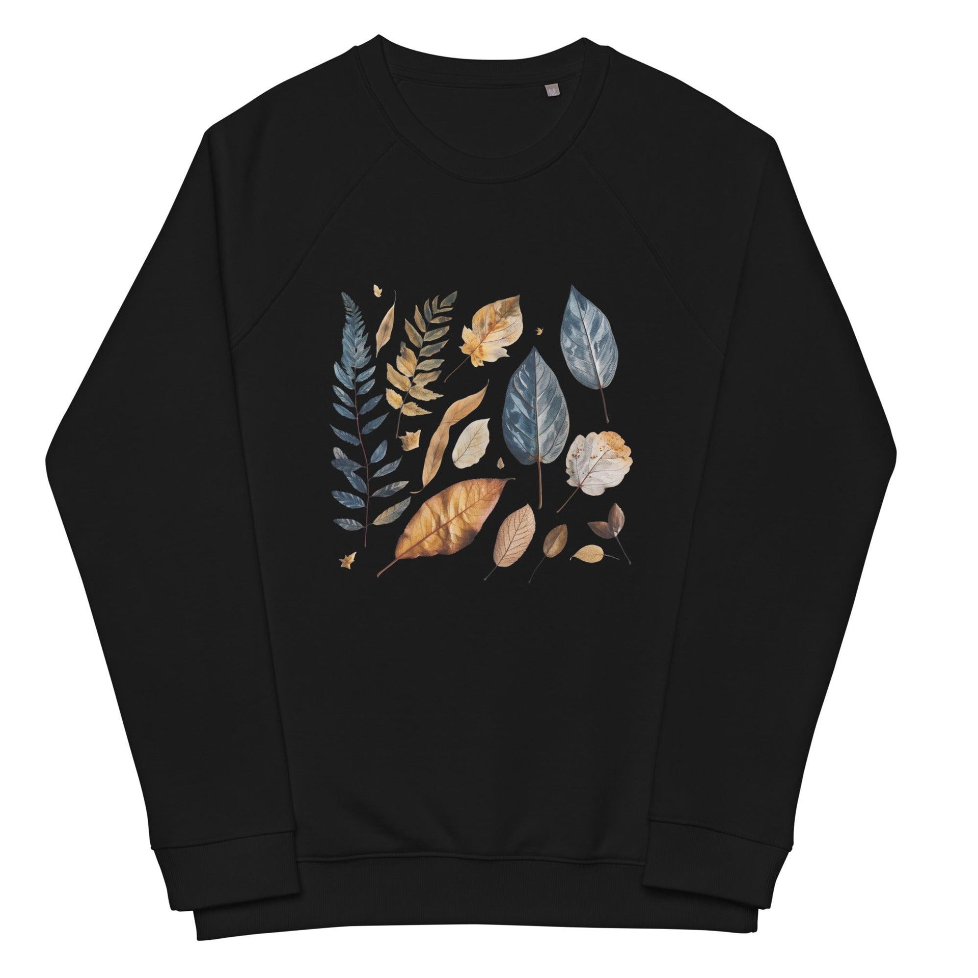 Pressed Fall leaves organic sweatshirt