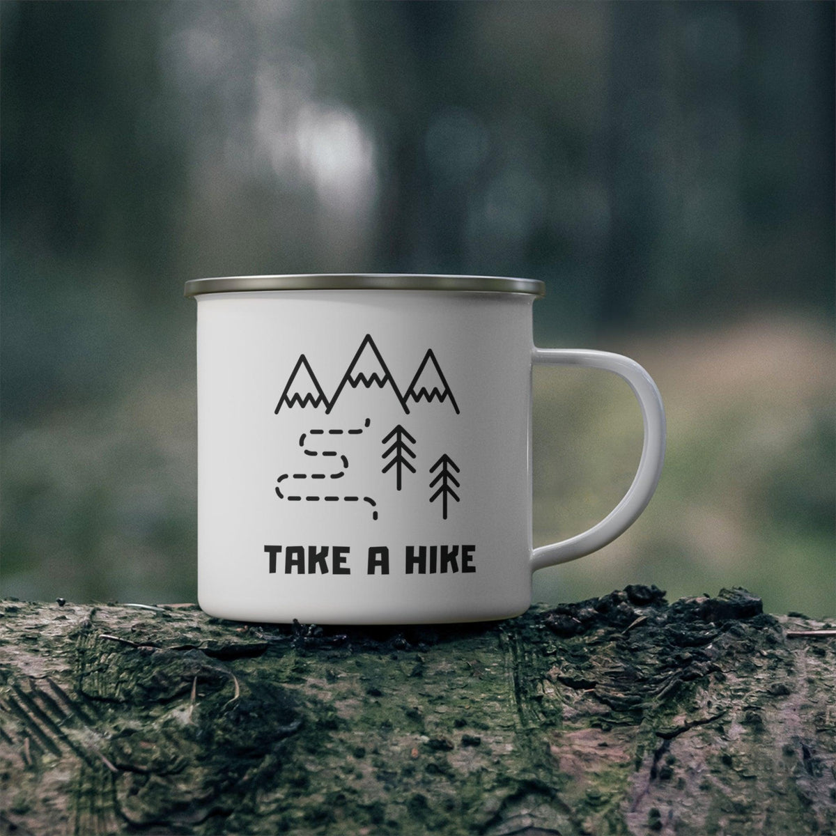 Take Hike Enamel Camping Mug