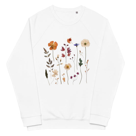 Pressed Wildflowers Unisex Organic Sweatshirt