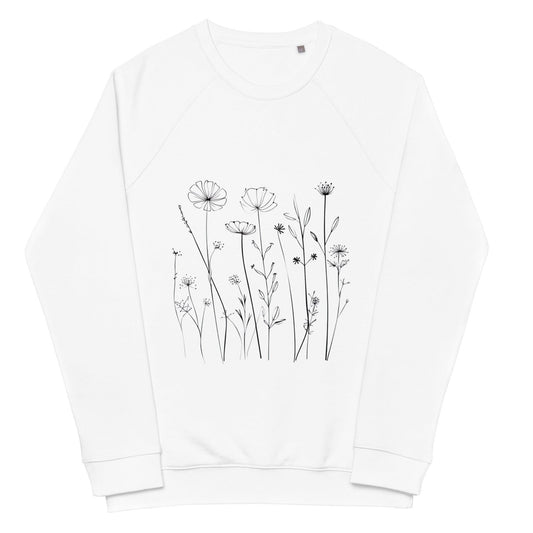 Minimalist Flowers Unisex organic sweatshirt - Wander Trails