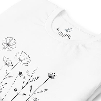 Minimalist Flowers Unisex t-shirt