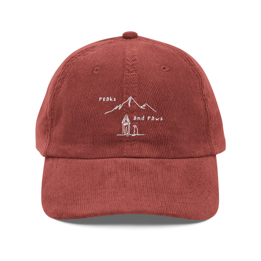 Peaks and Paws Vintage Corduroy Hat