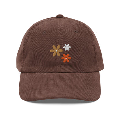 Vintage Floral Corduroy Hat - Wander Trails