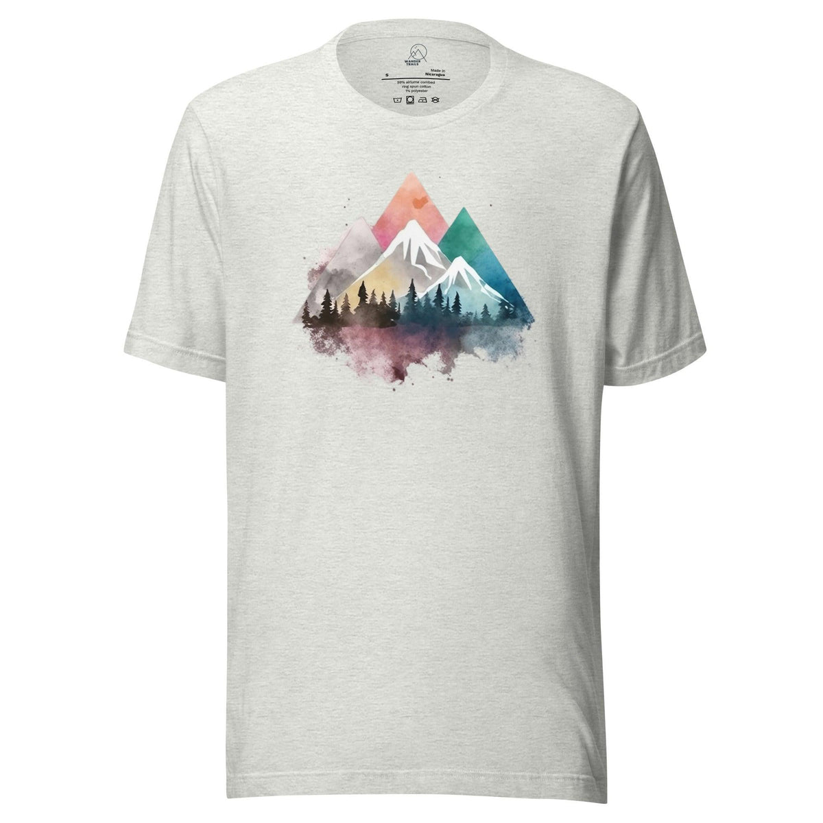 Watercolor Geometric Mountain Range T shirt