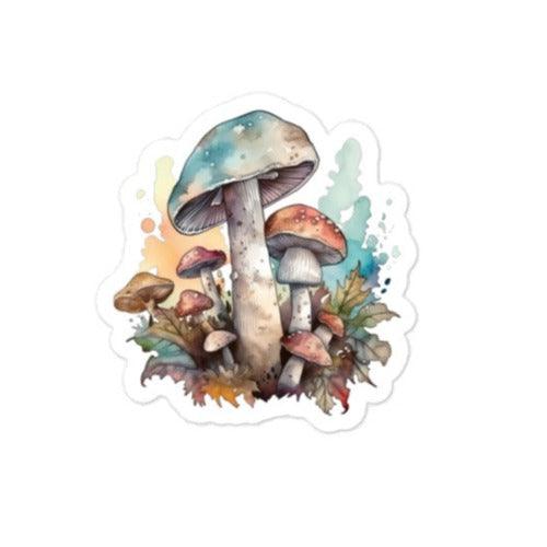 Watercolor mushroom sticker